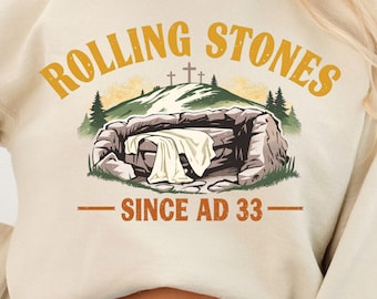 Retro Easter Tomb PNG, Christian Resurrection Clipart (Digital Download)