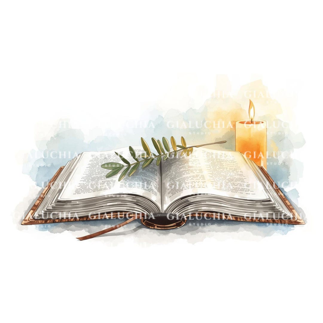 Watercolor Bible Clipart Bundle, Floral Scripture PNG (digital Download ...