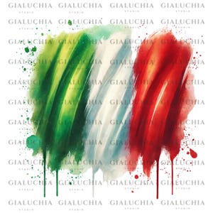 Watercolor Flag Of Italy png, Italy Sublimation Design, Colorful Patriotic Png, Italian Flag Clipart, Instant Digital Download Png