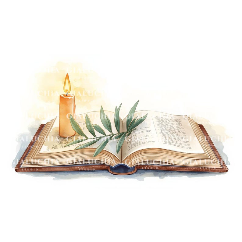 Watercolor Bible Clipart Bundle, Floral Scripture PNG (digital Download ...