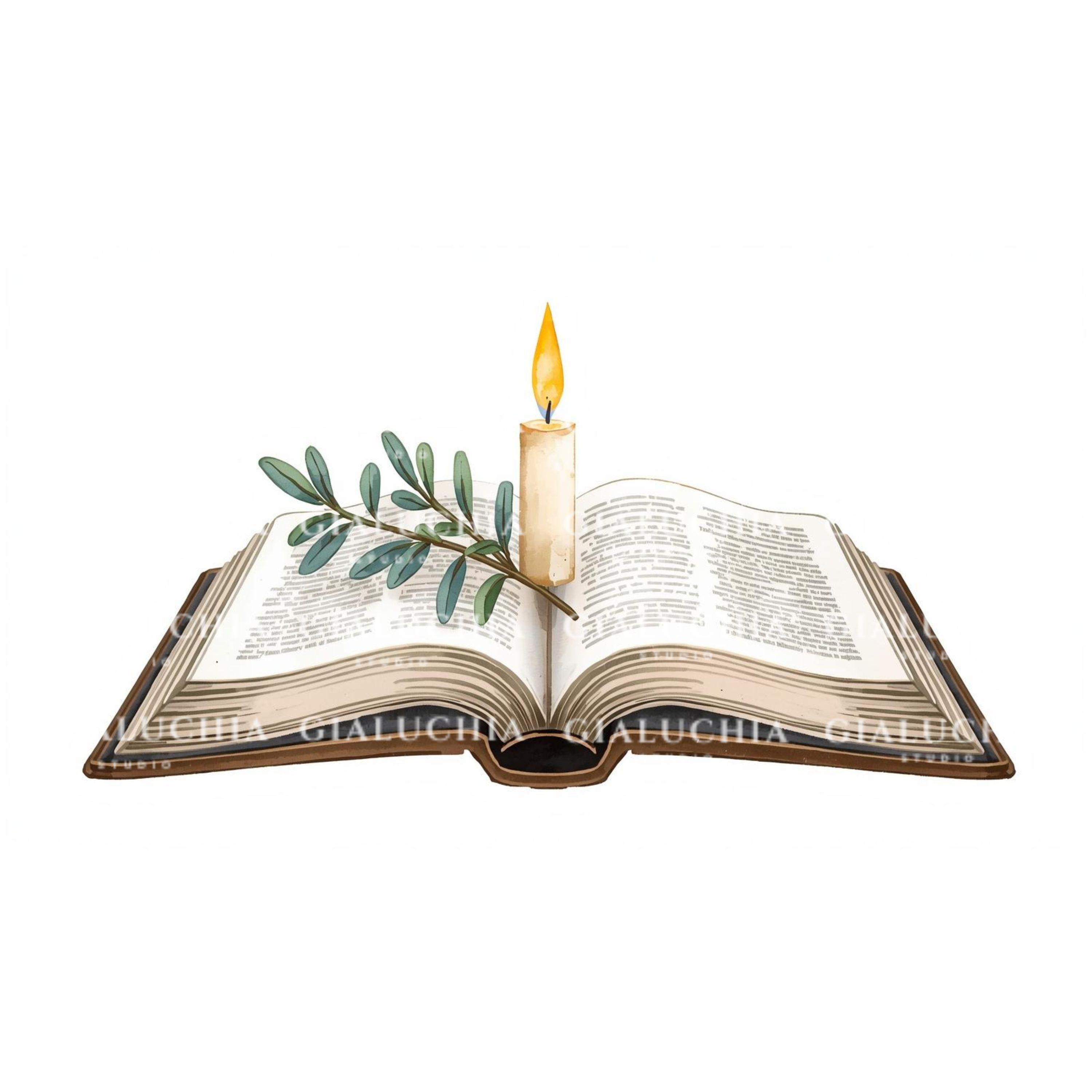 Watercolor Bible Clipart Bundle, Floral Scripture PNG (digital Download ...