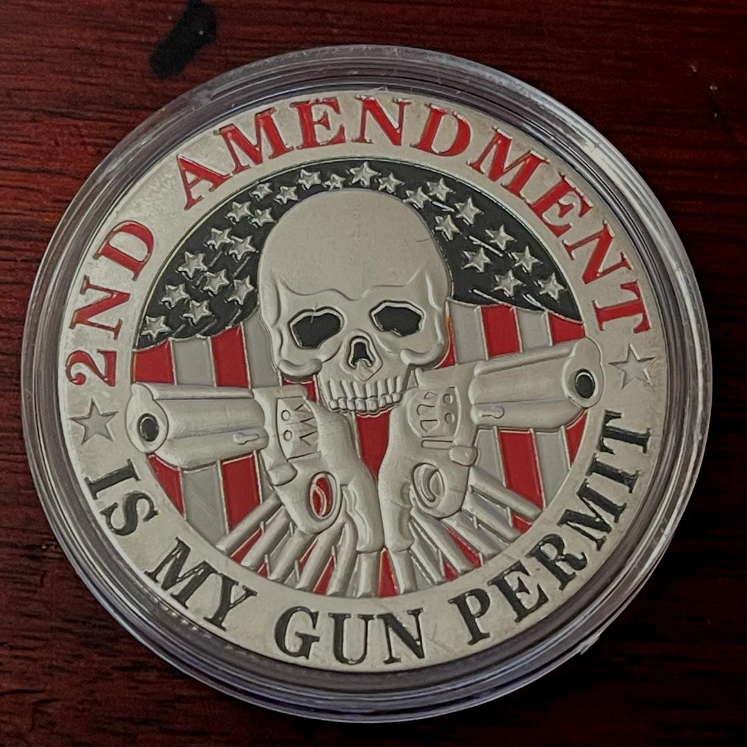 2nd Amendment is My Gun Permit in God We Trust Challenge Coin