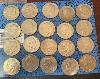 1971-1978  20 coins Eisenhower or Ike Dollars Mixed Dates