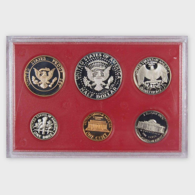 1982 US Mint Proof Set: Treasury Token, Original Red Holder - Etsy