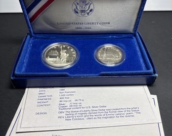 United States Mint 1986 Liberty Coins Set - OGP & COA - Nice Set!!