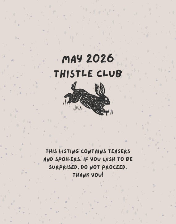 May Snail Mail Club Monthly Subscription| Hand-Pressed Linocut Print & Sticker | Art Subscription | Western Gothic Decor