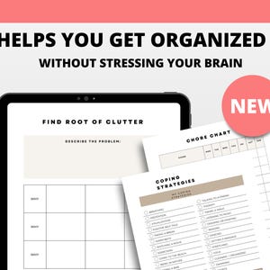 ADHD Planner Simple | Monthly Planner for Neurodivergent Adults, Focus & Organization Tool, Minimalist Design for ADHD Support