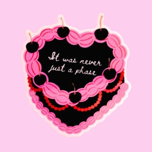 Pegatina para pastel de emo anciano: vinilo pop punk