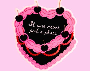Elder Emo Cake Sticker: Pop Punk Vinyl Decal