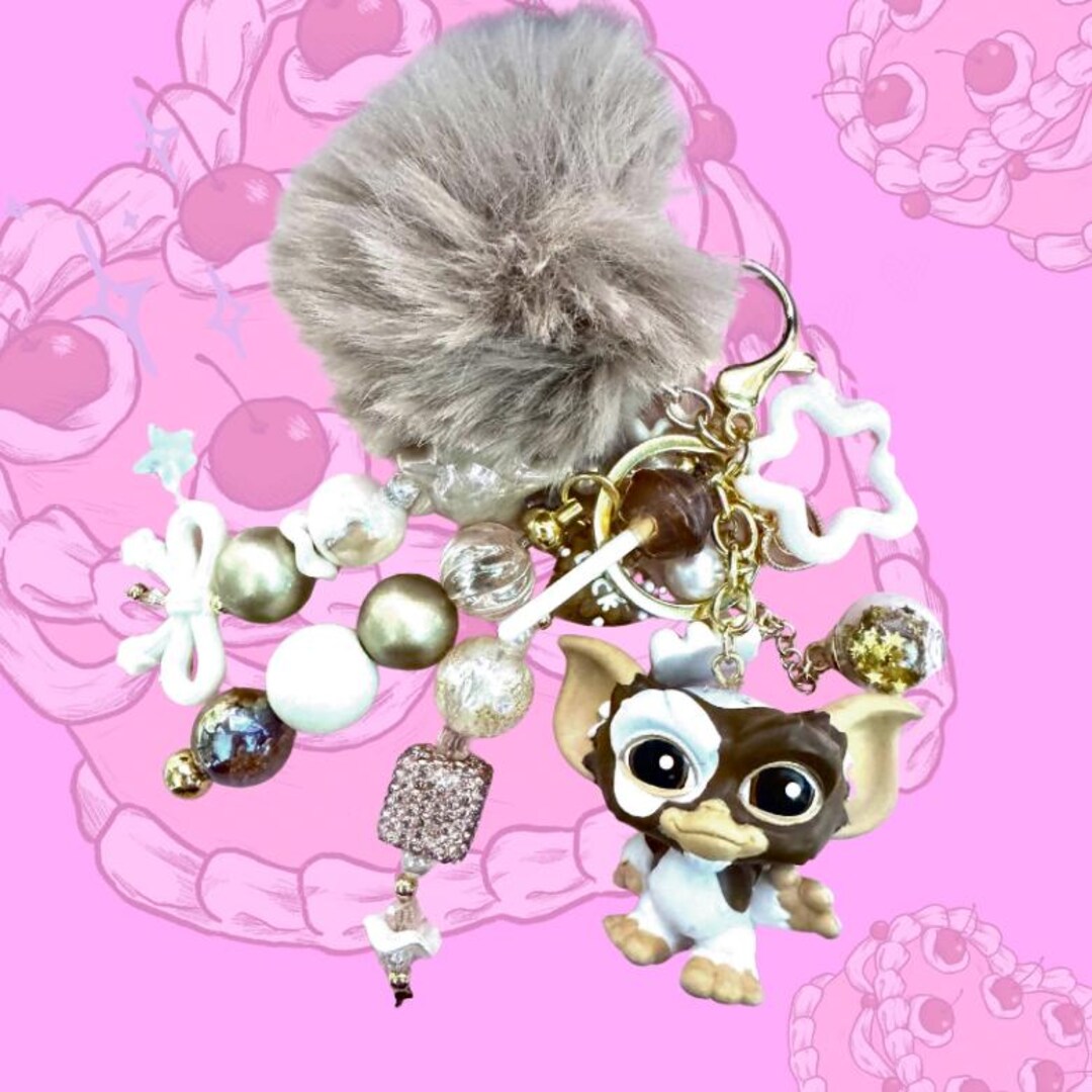 Gizmo Figure Bag Charm: Gremlin Keychain Clip With Alloy Charms - Etsy