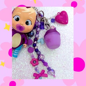Tukan Cry Baby Taschenanhänger | Niedliche Puppe Gürtelclip | Benutzerdefinierte Schmuckstück Schlüsselbund