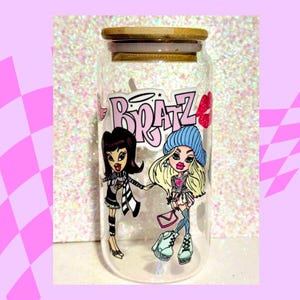 Brat Girl Style Doll 16 oz Glass Tumbler | 90s Y2K Style Tumblers and Gifts