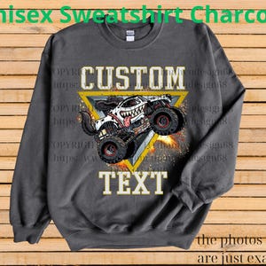Retro Monster Truck Shirt – Custom Text Tee, Personalized Monster Jam Birthday Gift for Kids & Adults, Customizable Truck Design #13 bild 7