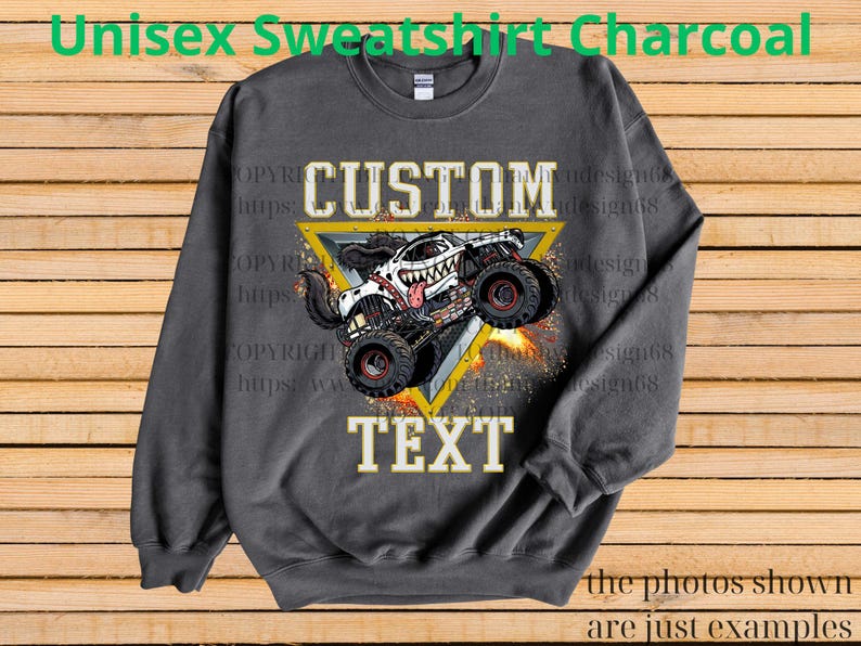 Retro Monster Truck Shirt – Custom Text Tee, Personalized Monster Jam Birthday Gift for Kids & Adults, Customizable Truck Design #13 bild 7
