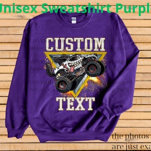 Retro Monster Truck Shirt – Custom Text Tee, Personalized Monster Jam Birthday Gift for Kids & Adults, Customizable Truck Design #13 bild 13