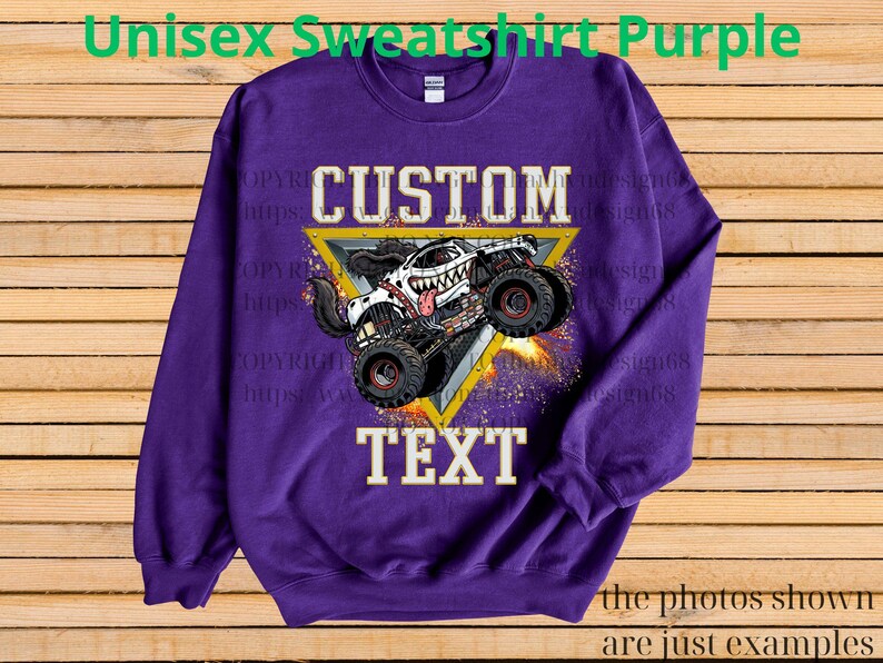 Retro Monster Truck Shirt – Custom Text Tee, Personalized Monster Jam Birthday Gift for Kids & Adults, Customizable Truck Design #13 bild 13