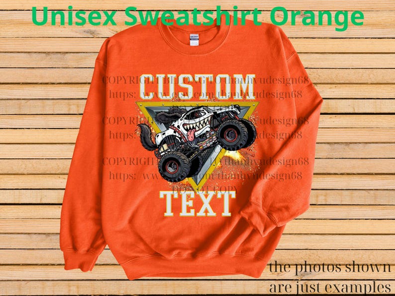 Retro Monster Truck Shirt – Custom Text Tee, Personalized Monster Jam Birthday Gift for Kids & Adults, Customizable Truck Design #13 bild 12