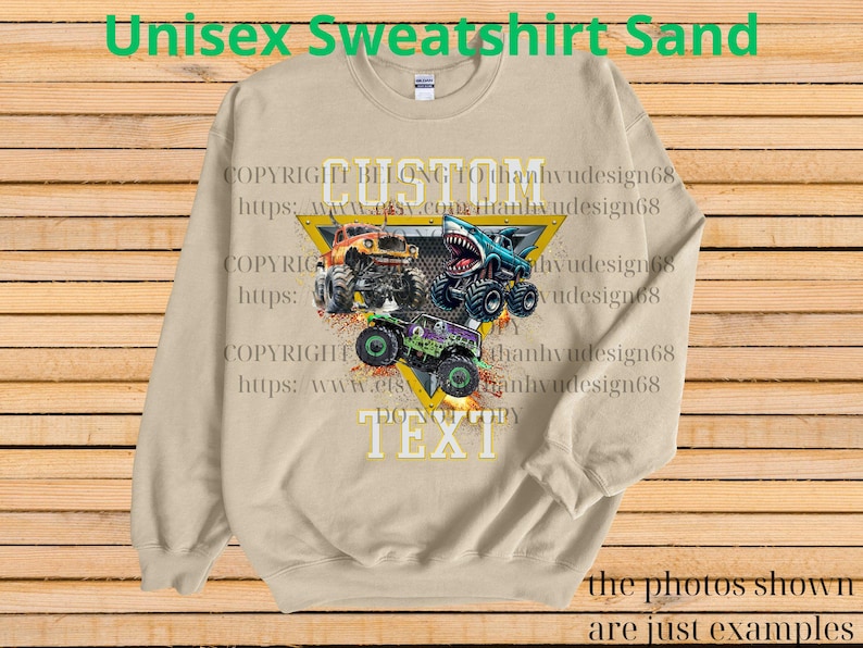 Many Monster Truck Shirt – Custom Text Tee, Personalized Monster Jam Birthday Gift for Kids & Adults, Customizable Truck Design #6 image 15