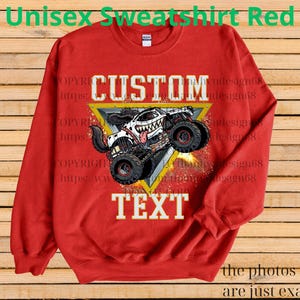 Retro Monster Truck Shirt – Custom Text Tee, Personalized Monster Jam Birthday Gift for Kids & Adults, Customizable Truck Design #13 bild 14