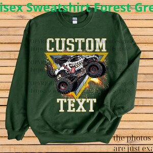 Retro Monster Truck Shirt – Custom Text Tee, Personalized Monster Jam Birthday Gift for Kids & Adults, Customizable Truck Design #13 bild 9