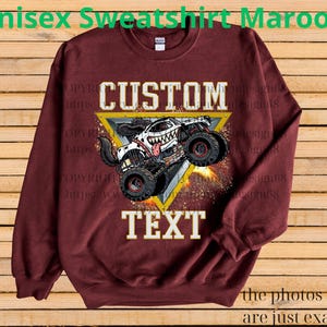 Retro Monster Truck Shirt – Custom Text Tee, Personalized Monster Jam Birthday Gift for Kids & Adults, Customizable Truck Design #13 bild 11