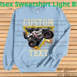 Retro Monster Truck Shirt – Custom Text Tee, Personalized Monster Jam Birthday Gift for Kids & Adults, Customizable Truck Design #13 bild 10