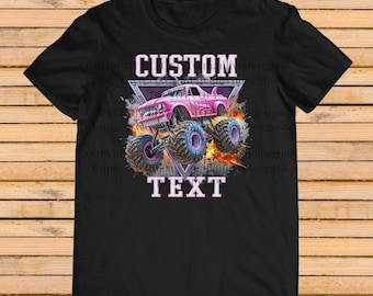 Custom Monster Jam Birthday shirt, Custom Text Monster Jam Shirt – Personalized Monster Truck Birthday Tee for Kids & Adults 2