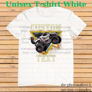 Retro Monster Truck Shirt – Custom Text Tee, Personalized Monster Jam Birthday Gift for Kids & Adults, Customizable Truck Design #13 bild 3