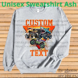 Many Monster Truck Shirt – Custom Text Tee, Personalized Monster Jam Birthday Gift for Kids & Adults, Customizable Truck Design #9 画像 3