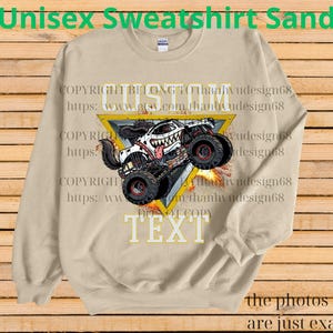 Retro Monster Truck Shirt – Custom Text Tee, Personalized Monster Jam Birthday Gift for Kids & Adults, Customizable Truck Design #13 bild 16