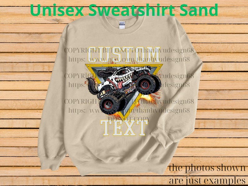 Retro Monster Truck Shirt – Custom Text Tee, Personalized Monster Jam Birthday Gift for Kids & Adults, Customizable Truck Design #13 bild 16
