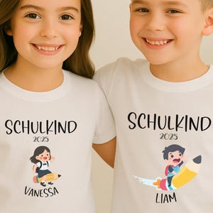 Personalized children&#39;s shirt Name I Finally school child 2025, gift for the beginning of school, school enrollment shirt, school start, 1st grade I funny
