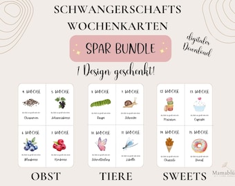 Meilensteinkarten BUNDLE Schwangerschafts Erinnerung | Wochenkarten Baby Babybuch Babybauch Shooting Foto Schwangerschafts-Geschenk download