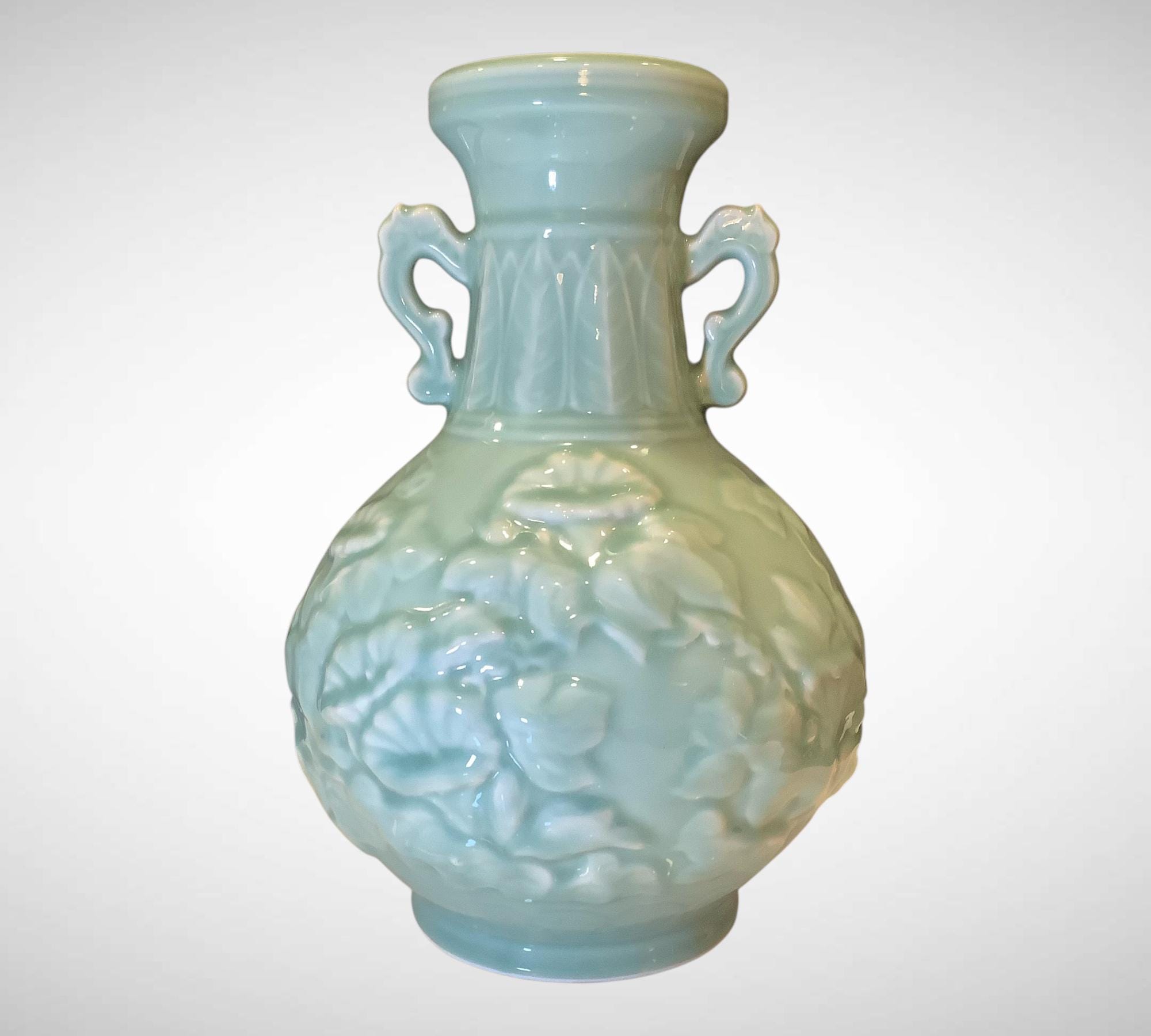 Porcelain Chinese Celadon Vase - Etsy