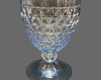 Set of 6-Villeroy & Boch Light Blue Boston Diamond Water Wine Goblets