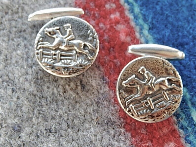 Men/'s Vintage Cufflinks Jumping Horse Cufflinks Gift for Him