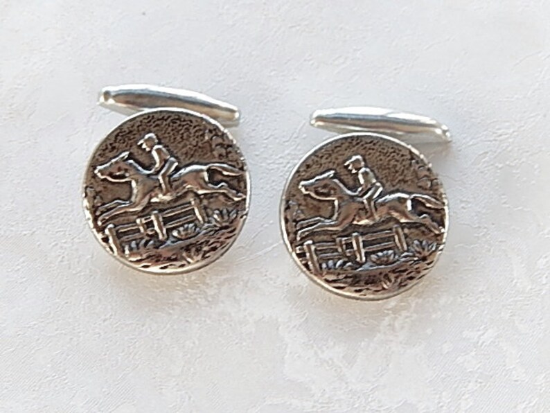 Men/'s Vintage Cufflinks Jumping Horse Cufflinks Gift for Him
