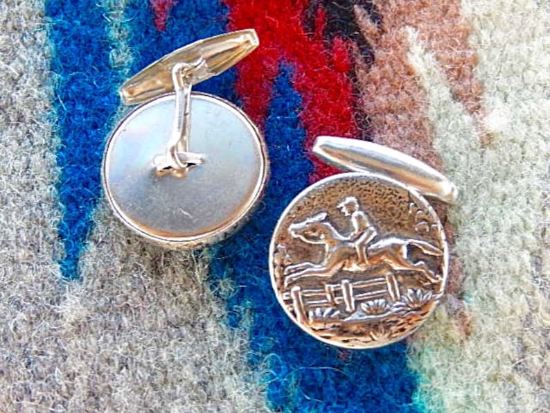 Men/'s Vintage Cufflinks Jumping Horse Cufflinks Gift for Him