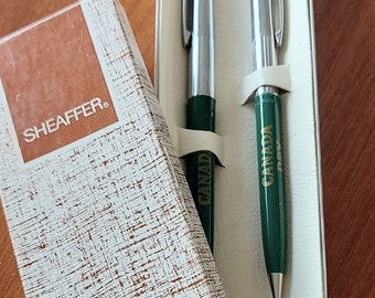 Vintage Sheaffer Canada Dry unused advertising pen and mechanical pencil set, vintage promotional gift, canada dry soda pop pen set