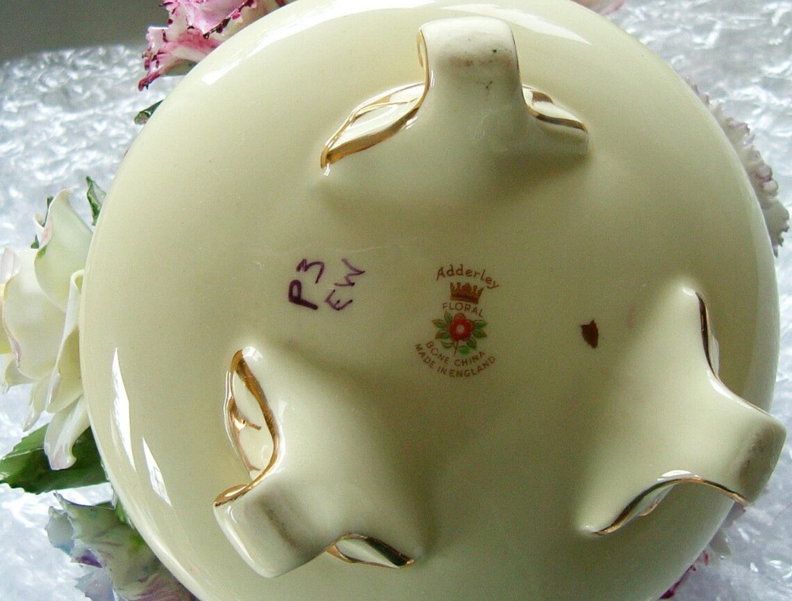 Vintage Adderley Bone China Large Floral Bouquet Roses and Etsy