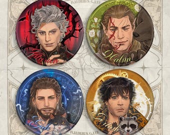 Baldur's Gate 3｜Gortash Halsin Gale Astarion Pet Series Glitter Pin - Ita Bag Decor