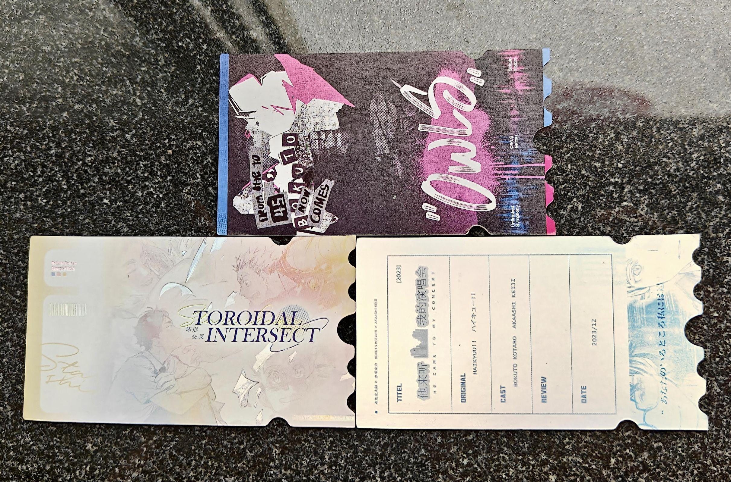 Bokuto and Akaashi Anime Ticket Card & Postcard | Haikyuu Fan Art Print ...
