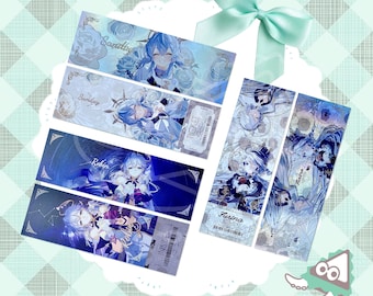 Robin/Sunday/Furina Double-sided Holographic Collectible Ticket -Honkai Star Rail & Genshin Impact