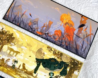 The Legend of Zelda Art Print – Link, Zelda, Steward Construct & Bulpee - Anime Illustration Cardstock Print, Fan Art Wall Decor