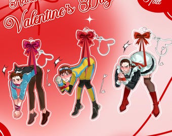 Dispatch Game Z-Team Water Boy Robert Flambae Handmade Acrylic keychain 2.5in Valentine's Day Gift BL Superhero Fan Gift