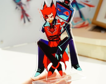Hazbin Hotel Alastor Vox Acrylic standee 5.12in