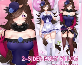 Uma Musume Rice Shower  Dakimakura Cover, 2‑Sided Anime Body Pillow Case 50x160cm, Cute Horse Girl Waifu Pillow Slip