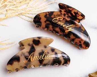Gegraveerde naam haarklem, gepersonaliseerde haarklem, aangepaste naam bruiloft haaraccessoire, aangepaste haarklem, cadeau bruidsmeisje, cadeaus voor haar