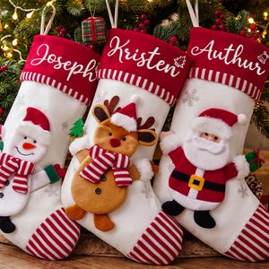 Personalized Family Christmas Stockings, Custom Christmas Stockings with name, Holiday Decor Gift, Christmas Stockings, Christmas Decor