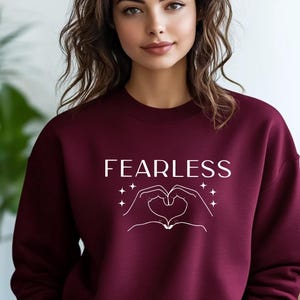 Fearless Sweatshirt, Fearless Hoodie, Hand Hearth Sweatshirt, Fearless Era Sweater, Pop Concert Music Lovers Hoodie, Hand Hearts Fearless